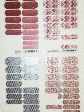 Jamberry Pink & Multicolor Patterned Nail Wraps Variety Bundle